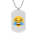 Laughing Dog Tag Necklace